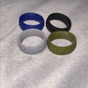men’s silicone rings- 4 pack